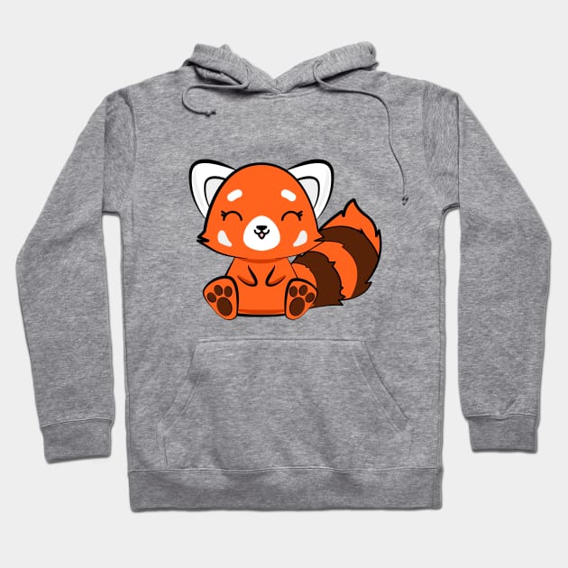 Kawaii Cute Red Panda Hoodie by theglaze